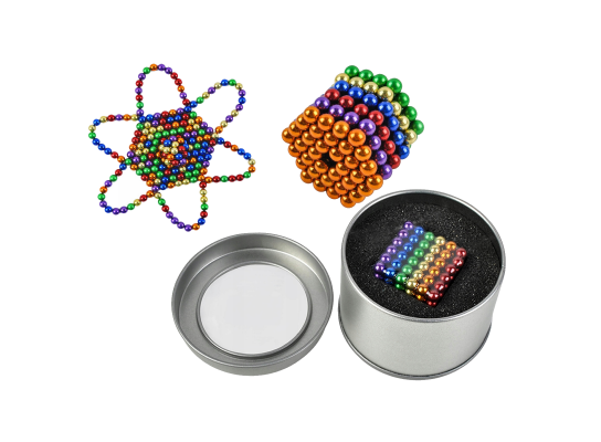 Магнитная игрушка головоломка конструктор антистресс Неокуб Neocube разноцветный 216 шариков 5 мм