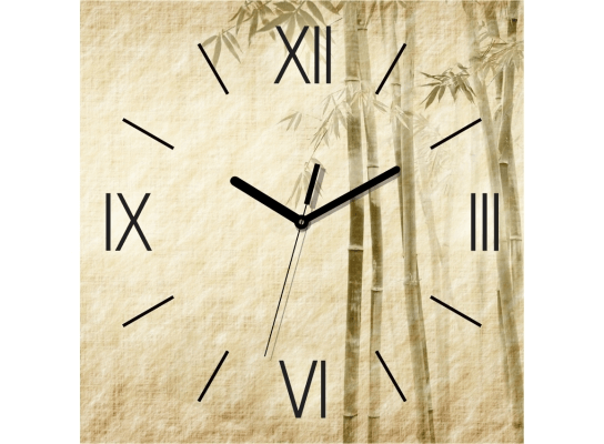 Часы квадратные Бамбук Беж