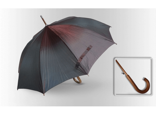 Зонт Антишторм трость Бордово-изумрудный