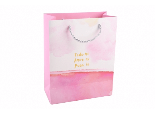 Пакет подарочный Amor es розовый