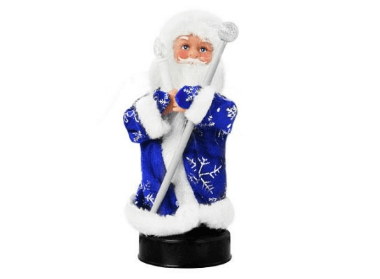 Сувенир Дед Мороз Синий 26 см музыкальный