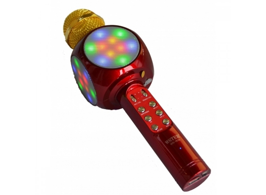 Беспроводной Bluetooth микрофон для караоке WSTER WS-1816 Красный