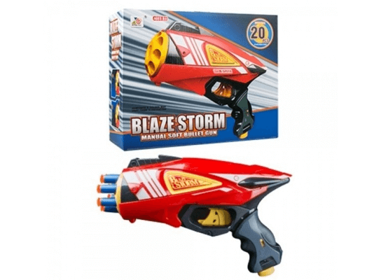 Бластер Blazer Storm с 10 поролоновыми снарядами и с 10 пулями-присосками