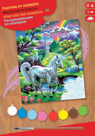 Набор для творчества Sequin Art PAINTING BY NUMBERS JUNIOR Unicorn SA0124 || 