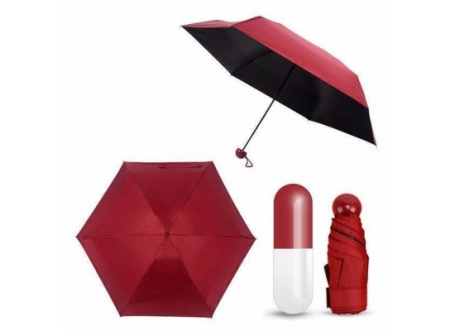 Мини-зонт Good Idea Umbrella Капсула в футляре Бордо