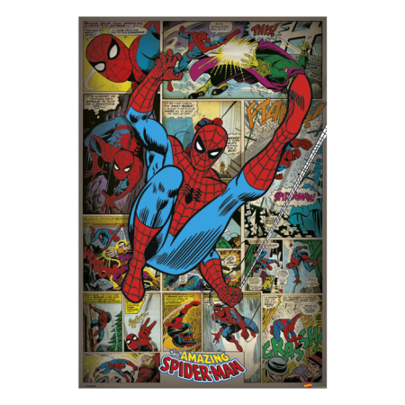 Постер &quot;Marvel Comics (Spider-Man Retro)&quot; 61 х 91,5 см || 