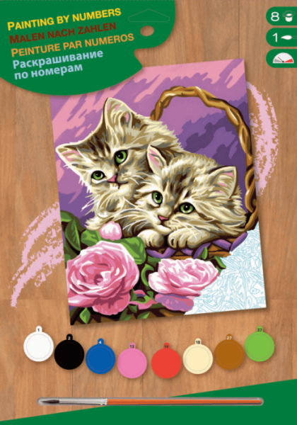 Набор для творчества Sequin Art PAINTING BY NUMBERS JUNIOR Floral Kittens SA1041