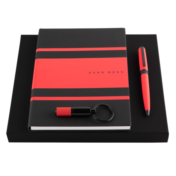 Набор Gear Matrix Red Hugo Boss (шариковая ручка, блокнот A5 и брелок)