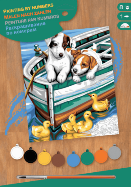 Набор для творчества Sequin Art PAINTING BY NUMBERS JUNIOR Puppies and Ducks SA1332
