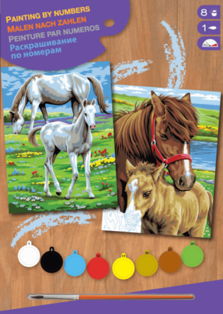 Набор для творчества Sequin Art PAINTING BY NUMBERS JUNIOR-PAIRS Horses SA0215 || 