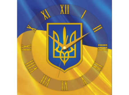 Часы квадратные Флаг Украины || 