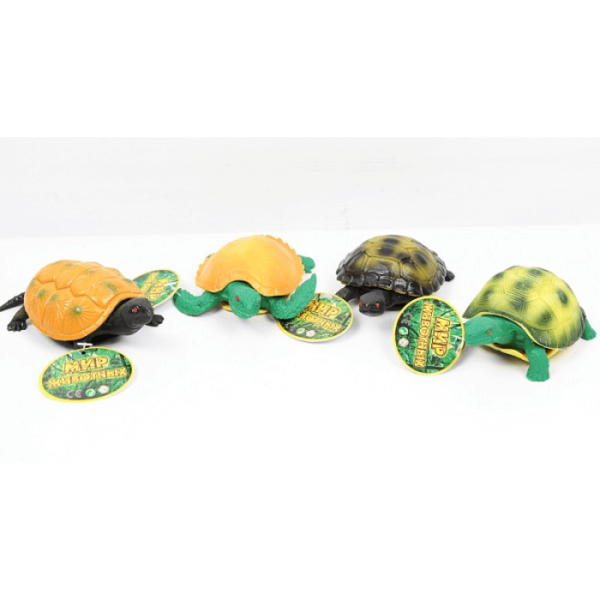 Животные черепаха резиновая 12 шт. в коробке