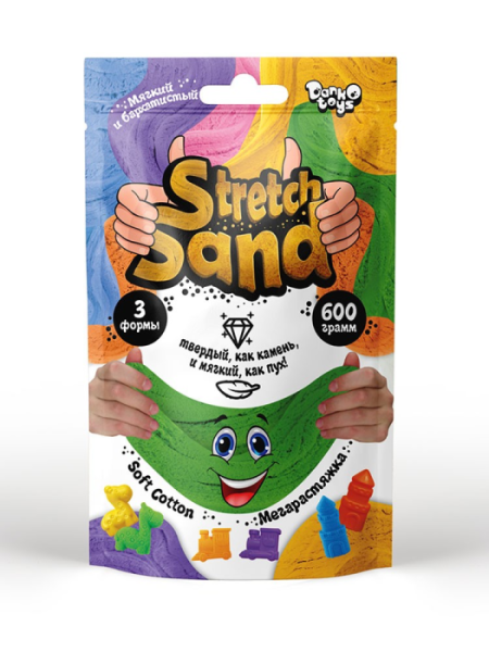 Кинетический песок &quot;Stretch Sand&quot; 600 г. в пакете  ДАНКО - ТОЙС
