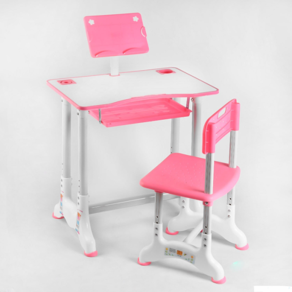 Парта со стульчиком C 44559 Розовая