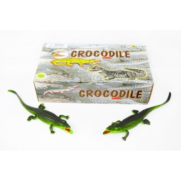 Животные крокодил резиновый 24 шт. в коробке