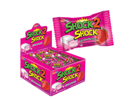 Блок жвачек Shock 2 Shock - Клубника