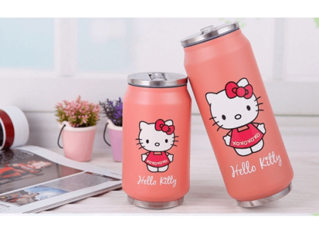 Термос с клапаном и трубочкой Hello Kitty, 350 м || 