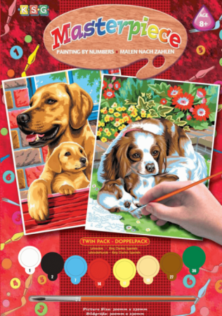 Набор для творчества Sequin Art PAINTING BY NUMBERS JUNIOR-PAIRS Dogs SA0214 || 