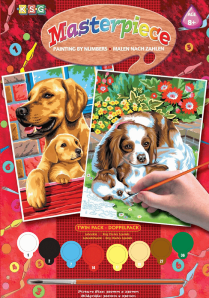 Набор для творчества Sequin Art PAINTING BY NUMBERS JUNIOR-PAIRS Dogs SA0214