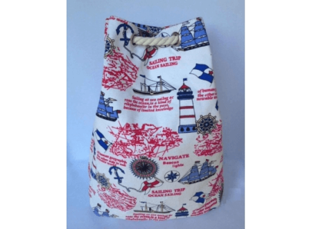 Летняя текстильная сумка, рюкзак для пляжа и прогулок Морская || 